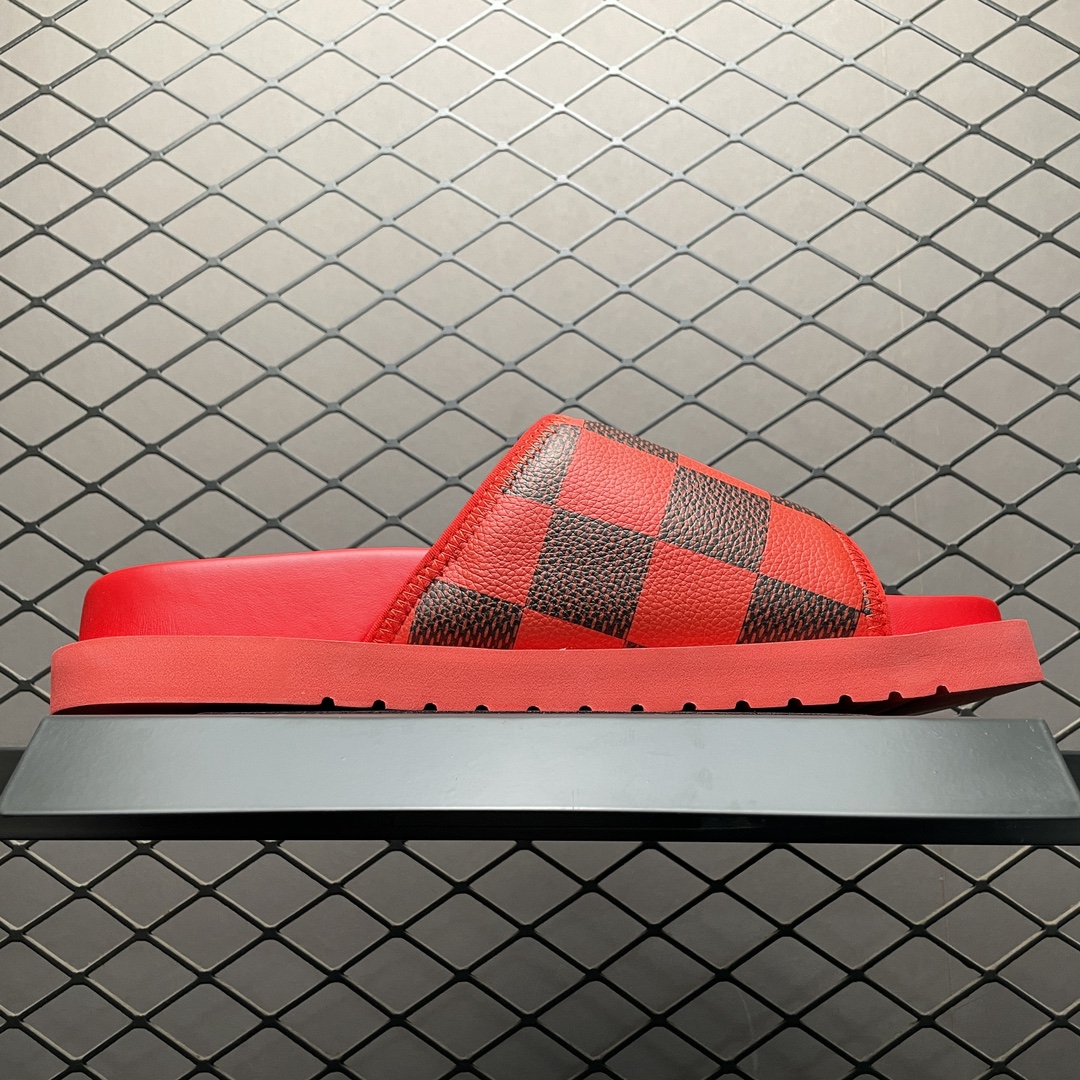 Replica Louis Vuitton Shoe Louis Vuitton Oasis Miami Damier Size 38-46 Red