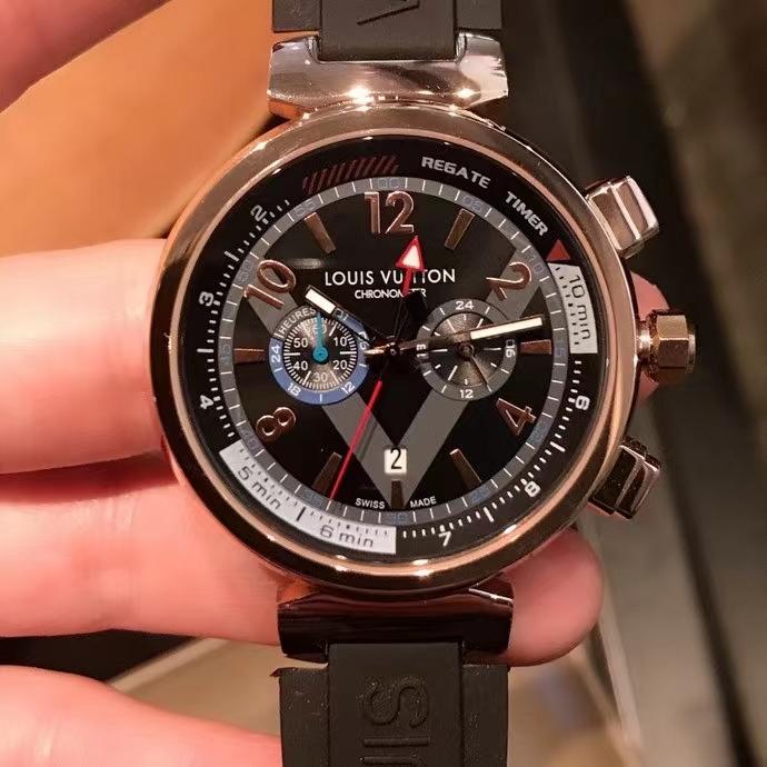 Replica LOUIS VUITTON LV 904l Stainless Steel Quartz Watch 41MM
