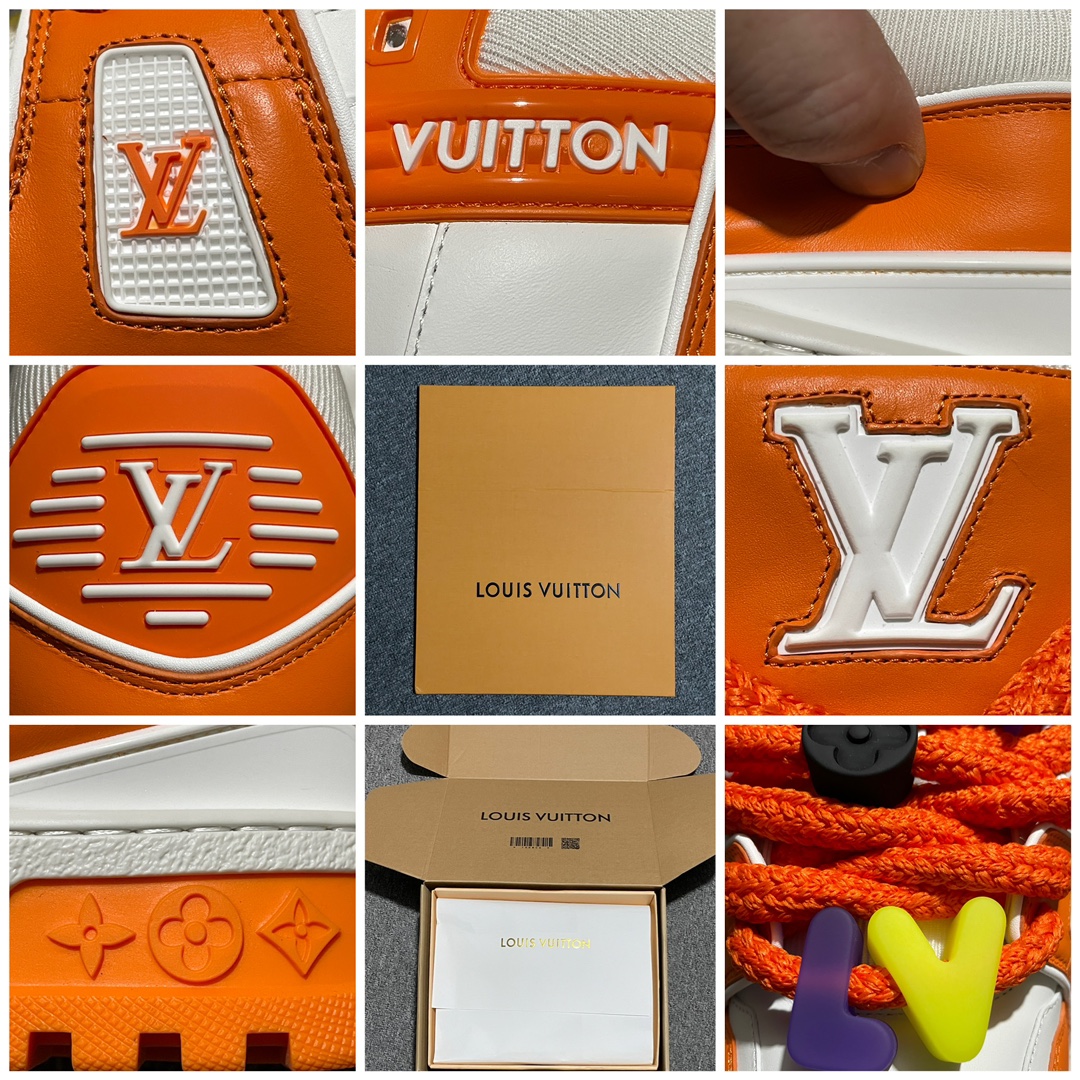 Replica Louis Vuitton Shoe Louis Vuitton LV Trainer Maxi 4-5cm SIZE 35-45 Orange