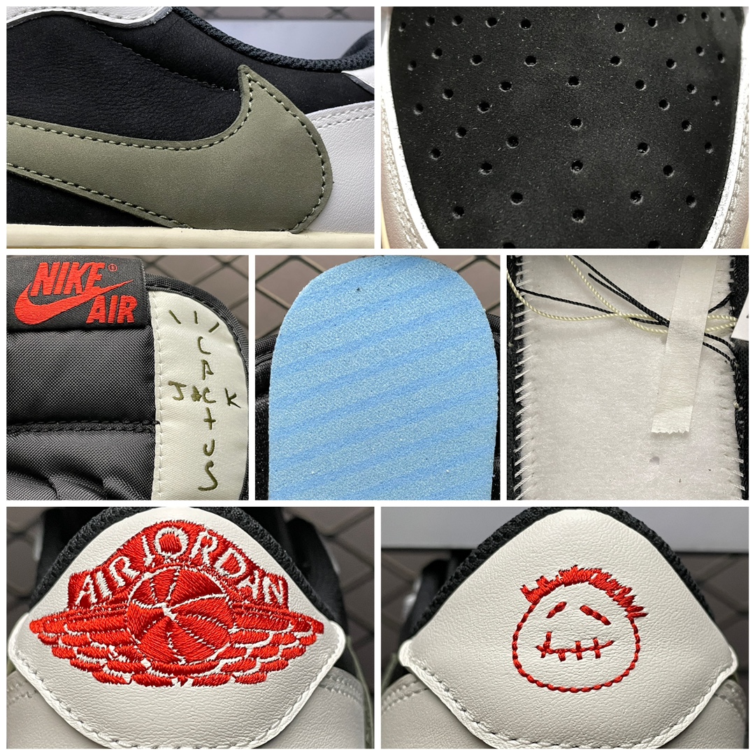 Replica Travis Scott Shoe Travis Scott x Air Jordan 1 Low Olive DZ4137-106 Size 36-47.5