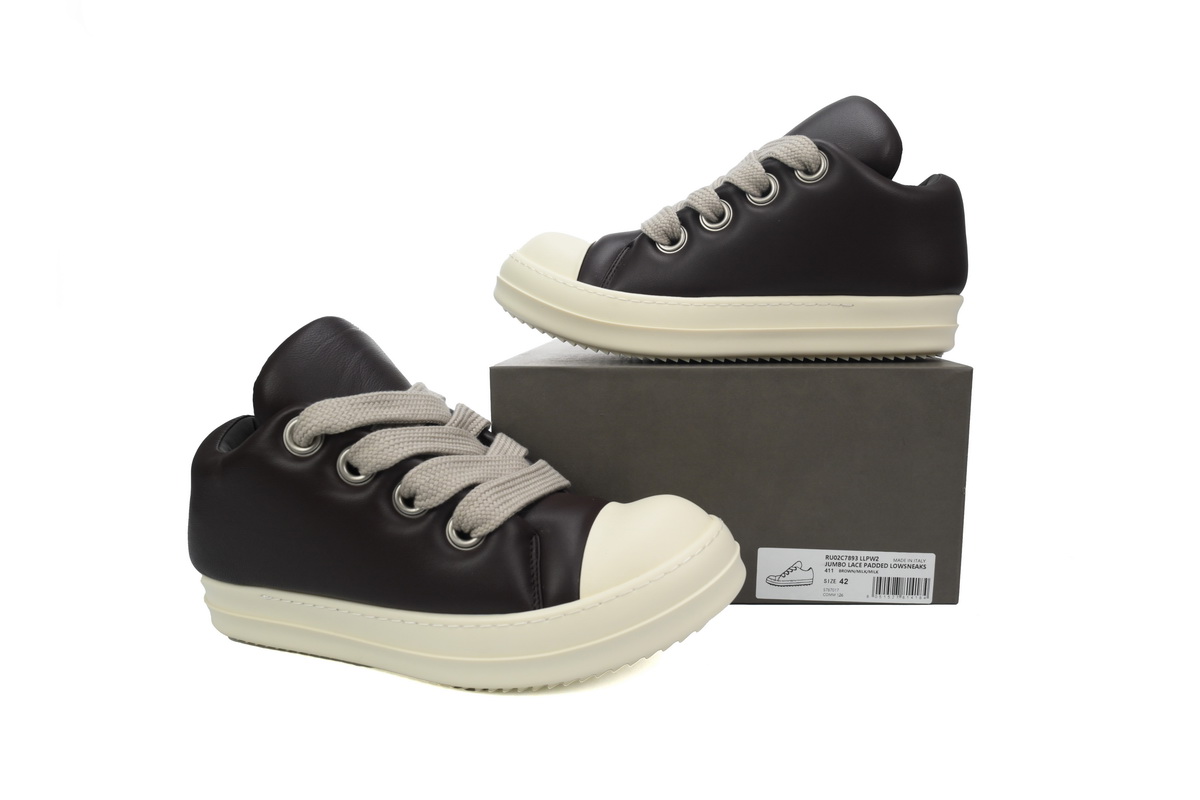 Replica Rick Owens Shoe Rick Owens Luxor Jumbo Padded Low ‘Black Milk’