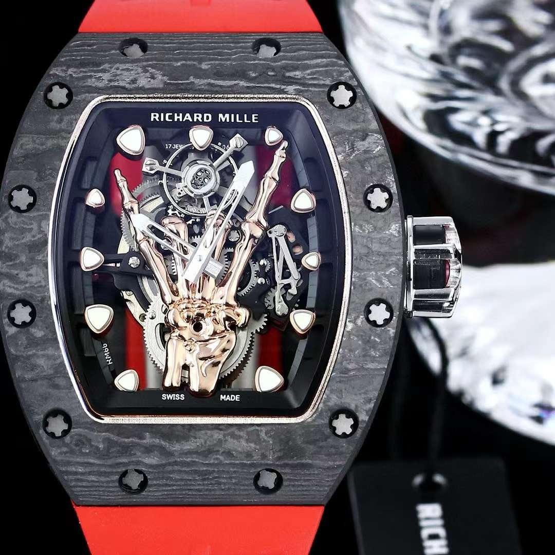 Replica Richard Mille Carbon Fiber Automatic Machine Watch 42MM