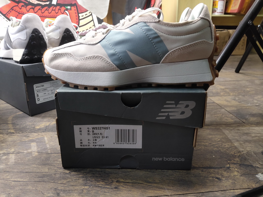 Replica New Balance Shoe WS327HG1 New Balance 327 Grey Azure