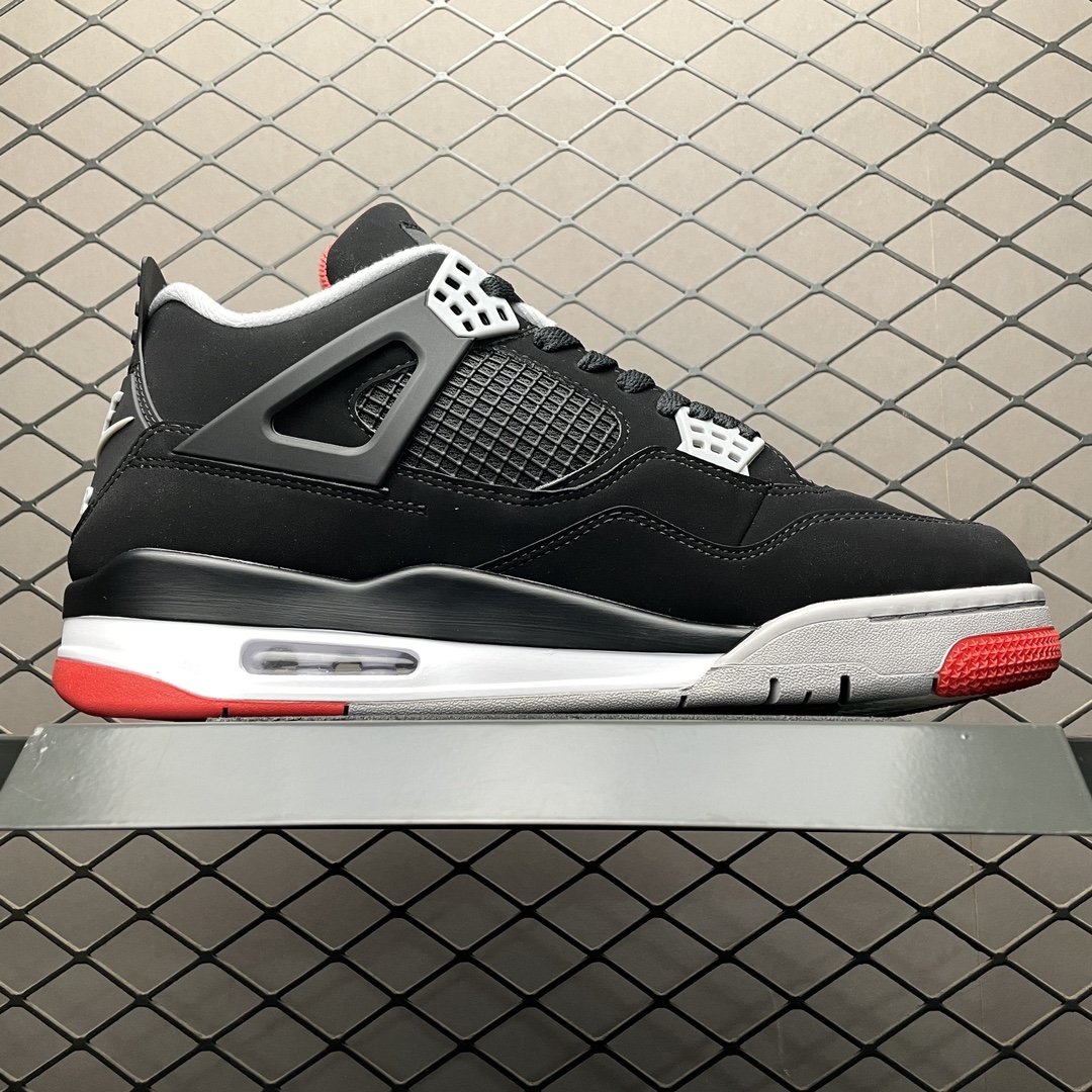 Replica Air Jordan Shoe Air Jordan 4 Retro Bred AJ4 308497-060 Size 40.5-48.5