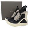 Replica Rick Owens Shoe Rick Owens GeoBasket Oversized Eylet Black White