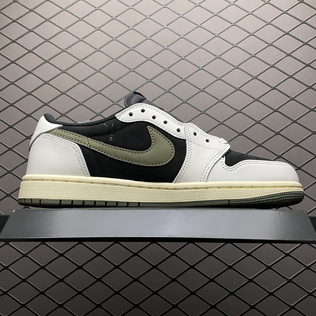 Replica Travis Scott Shoe Travis Scott x Air Jordan 1 Low Olive DZ4137-106 Size 36-47.5