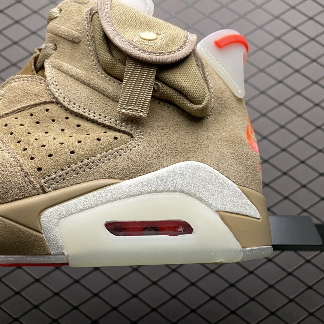 Replica Travis Scott Shoe Travis Scott Air Jordan 6 British Khaki AJ6 DH0690-200 36-47