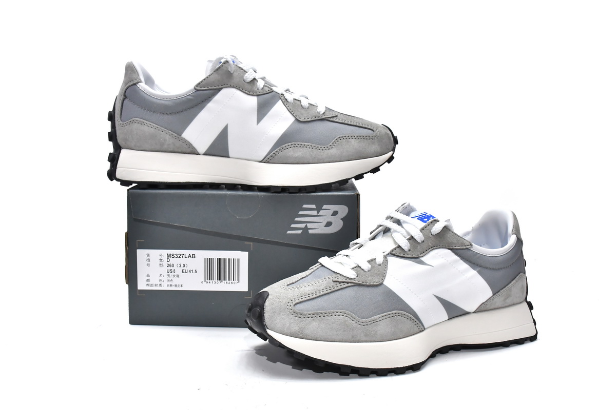 Replica New Balance Shoe MS327LAB New Balance 327 White Grey