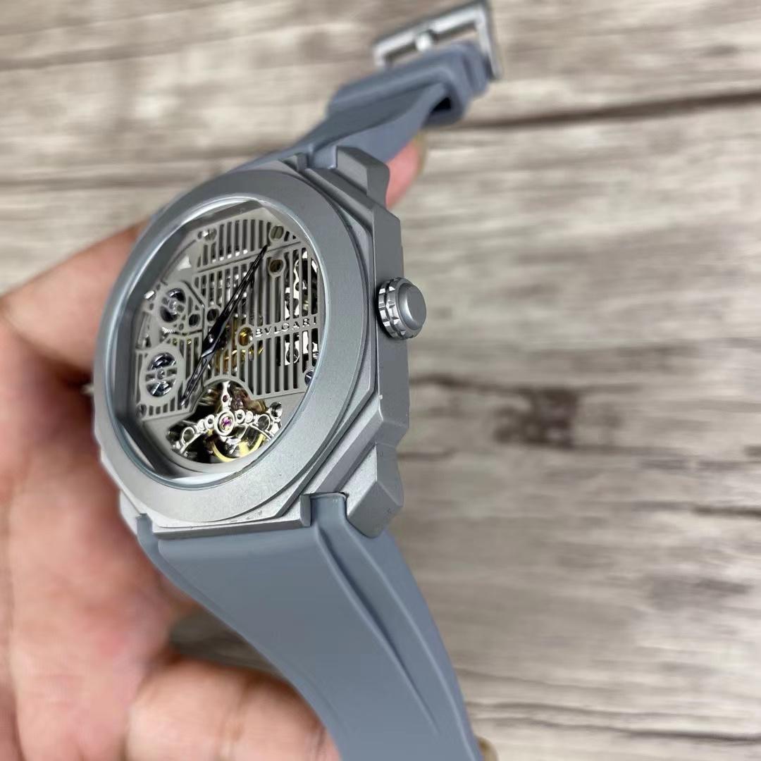 Replica BVLGARI 904l Stainless Steel Automatic Machine Watch 42MM
