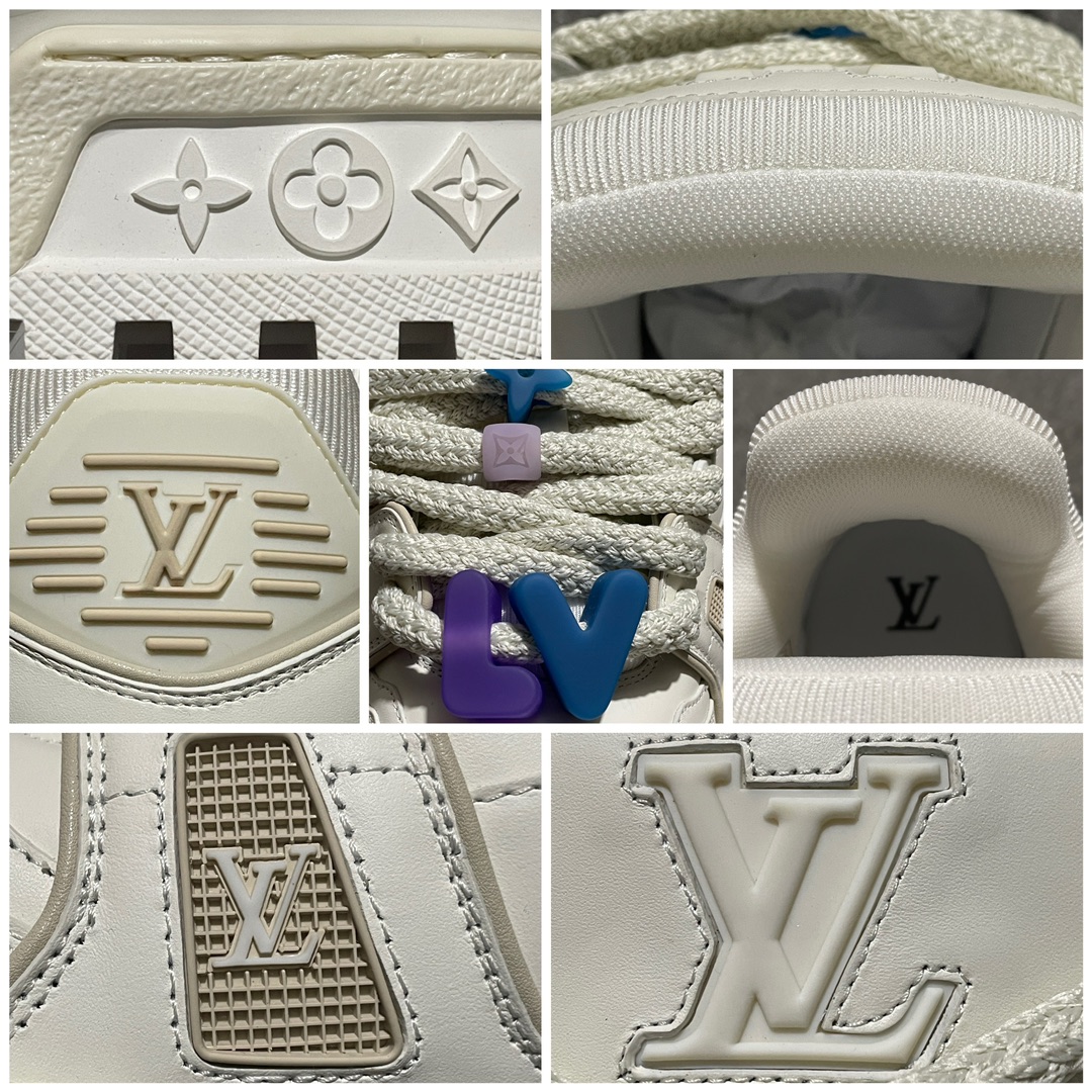 Replica Louis Vuitton Shoe Louis Vuitton LV Trainer Maxi 4-5cm SIZE 35-45 Beige