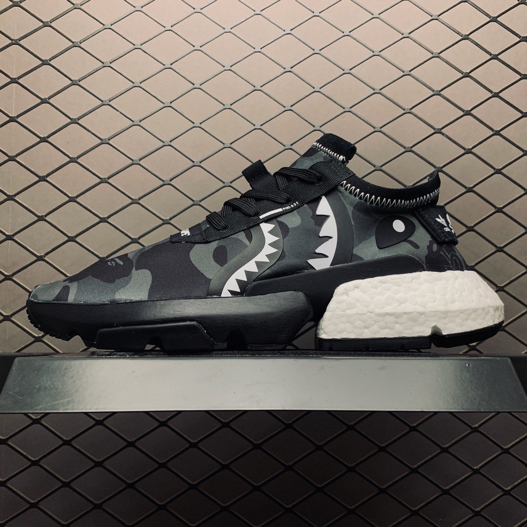 Replica Bape Shoe NBHD x Bape x AD P.O.D-S3.1 Boost BLACK 39-46