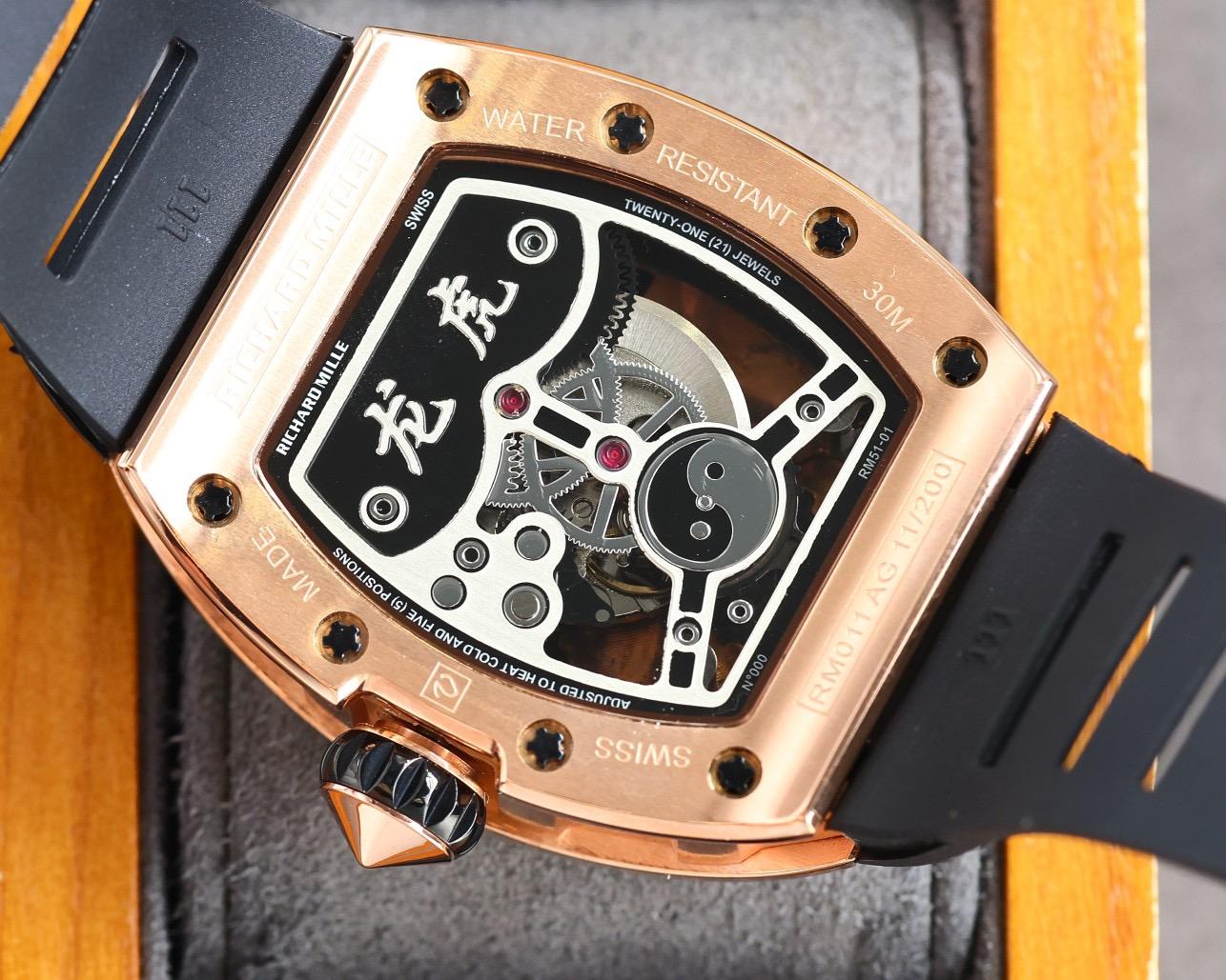 Replica Richard Mille 904l Stainless Steel Automatic Machine Watch 42MM