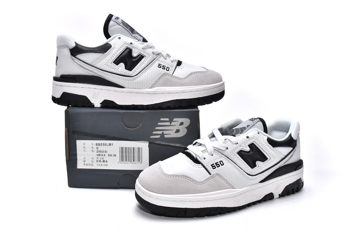 Replica New Balance Shoe BB550LM1 New Balance 550 Sea Salt Black