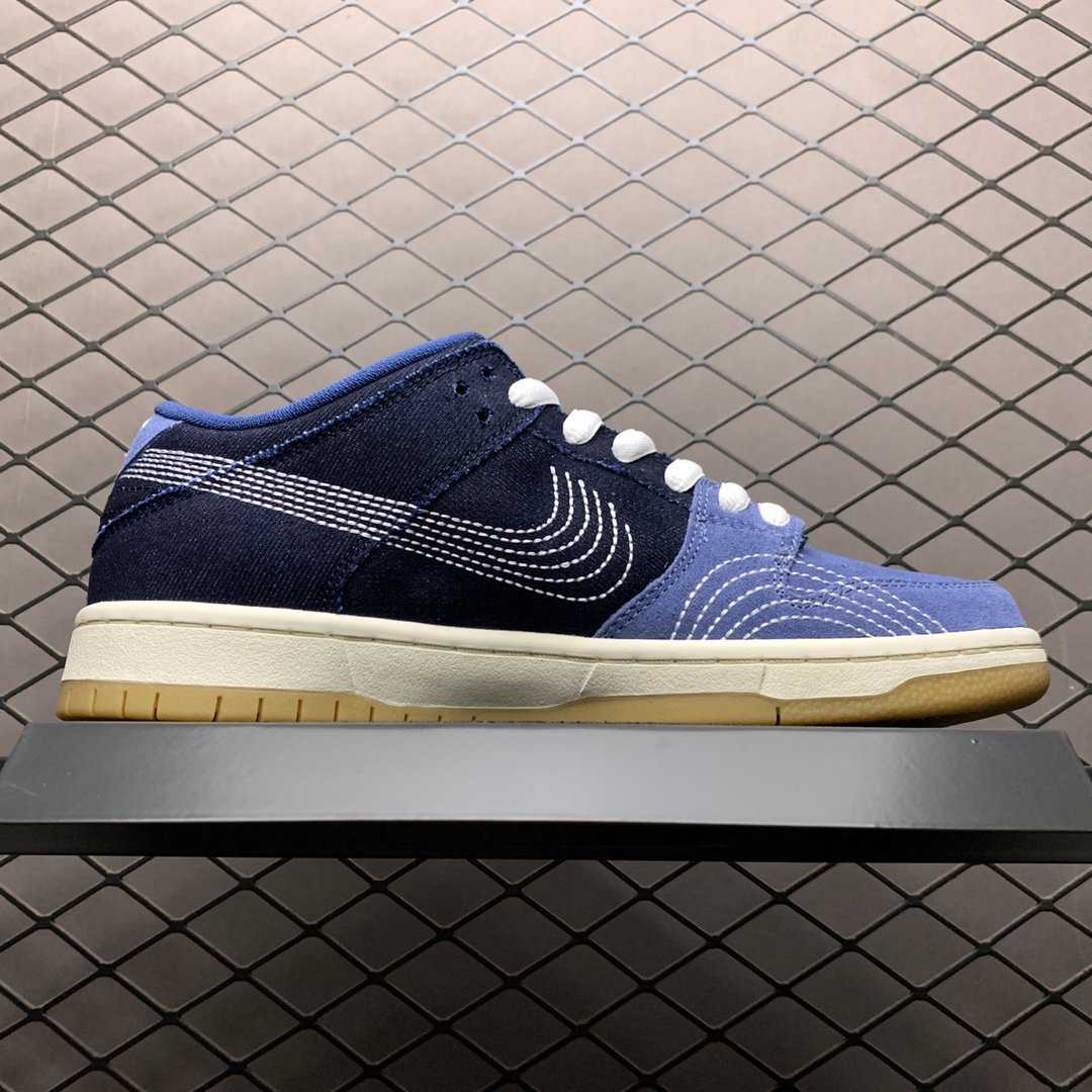 Replica Nike Dunk SB Shoe Nike SB Dunk Low Pro PRM Denim Gum CV0316-400 Size 40-46