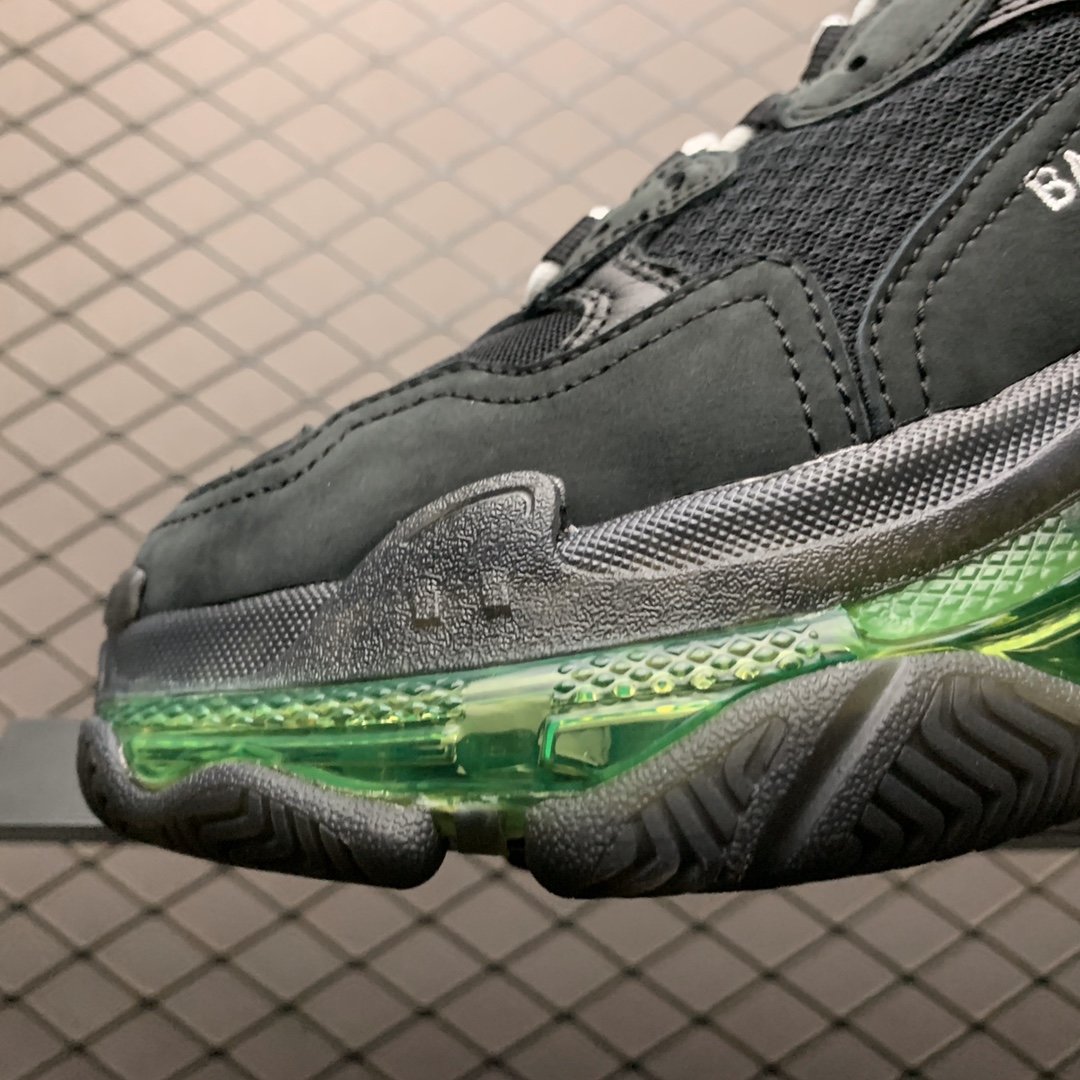 Replica Balenciaga Shoe Balenciaga Triple S 3.0 Black Green 35-46