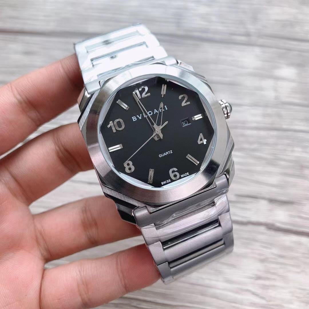 Replica BVLGARI 904l Stainless Steel Quartz Watch 42MM