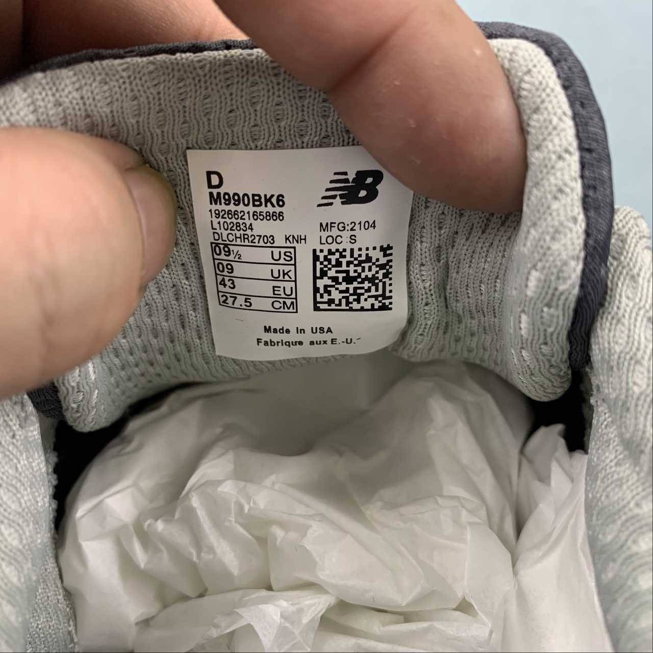 Replica New Balance Shoe New Balance NB990 M990BK6  36-45