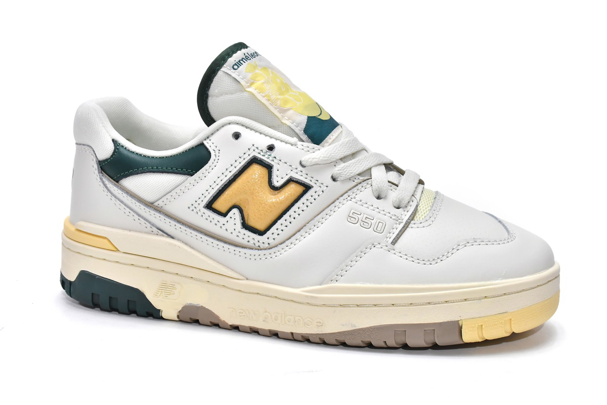 Replica New Balance Shoe BB550A2 Aim Leon Dore x New Balance 550 Green Yellow