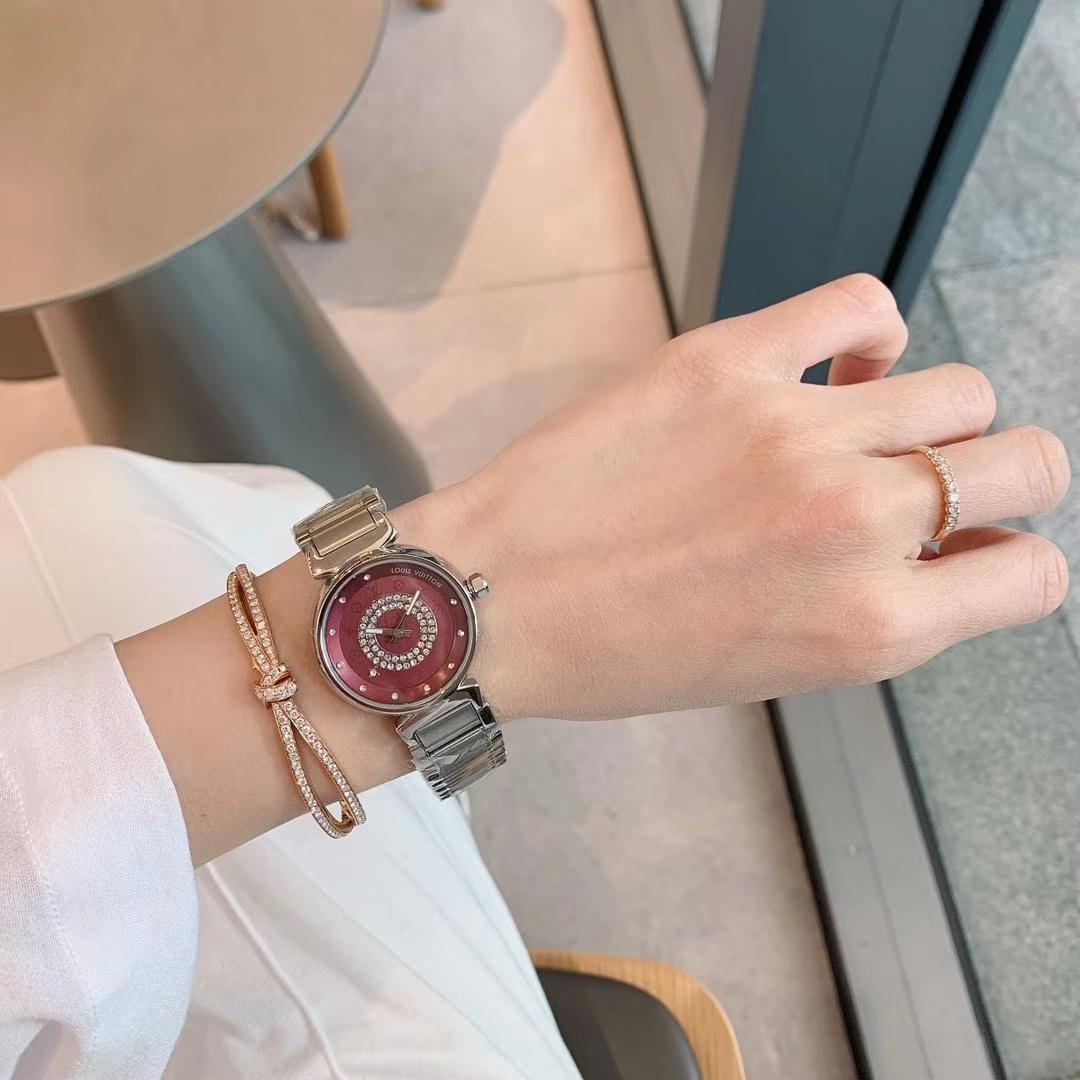 Replica LOUIS VUITTON LV 904l Stainless Steel Quartz Watch 33MM