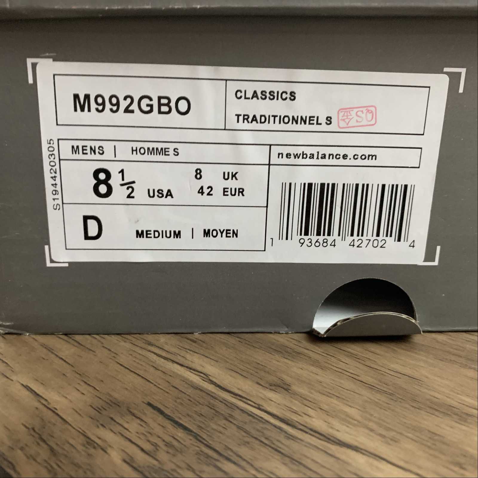 Replica New Balance Shoe New Balance NB992 M992GBO  36-45