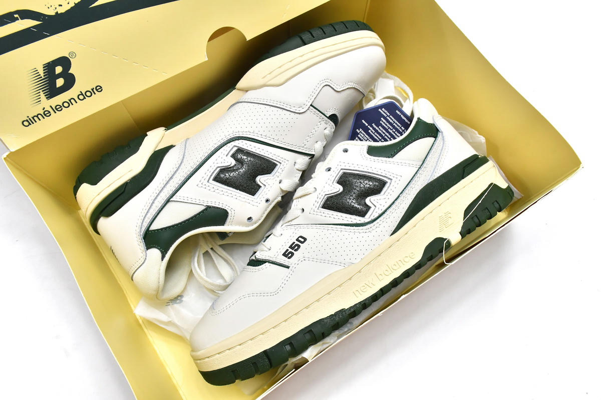 Replica New Balance Shoe BB550ALD Aim Leon Dore x New Balance 550 Evergreen
