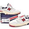 Replica New Balance Shoe BB550A3 Aim Leon Dore x New Balance 550 White Red Navy