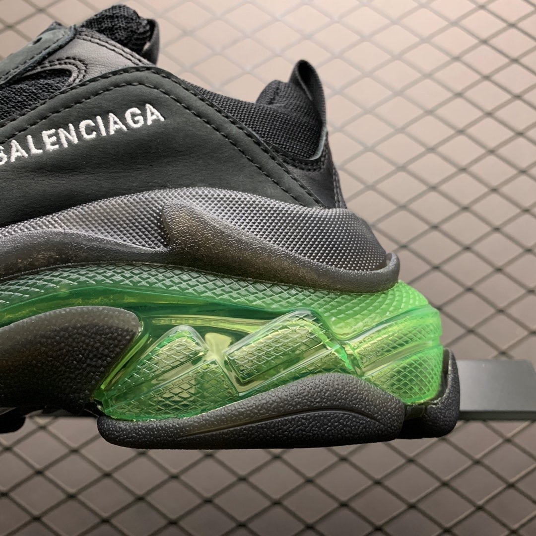 Replica Balenciaga Shoe Balenciaga Triple S 3.0 Black Green 35-46