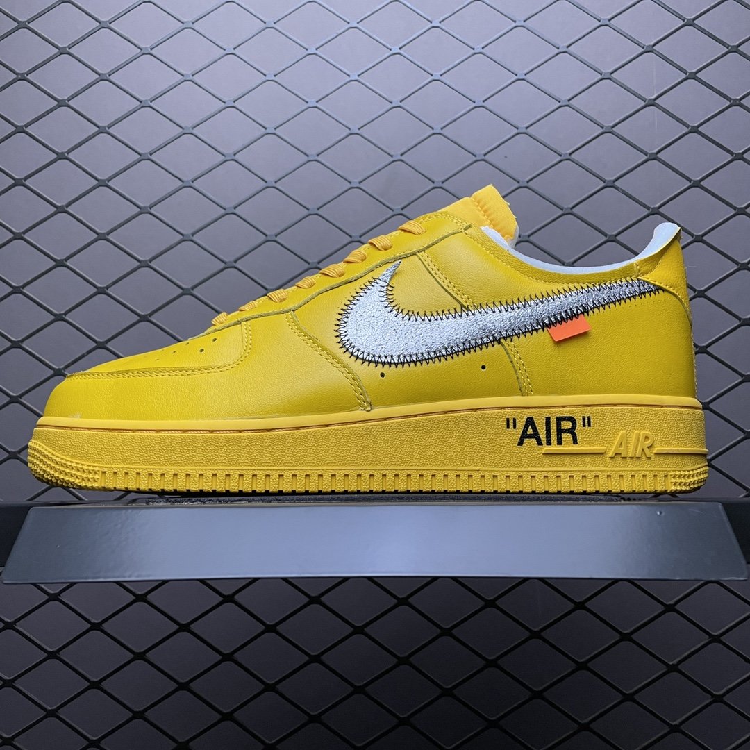Replica OFF White Shoe Off-White X Nike Air Force 1University GoldOW DD1876-700 Size 36-4