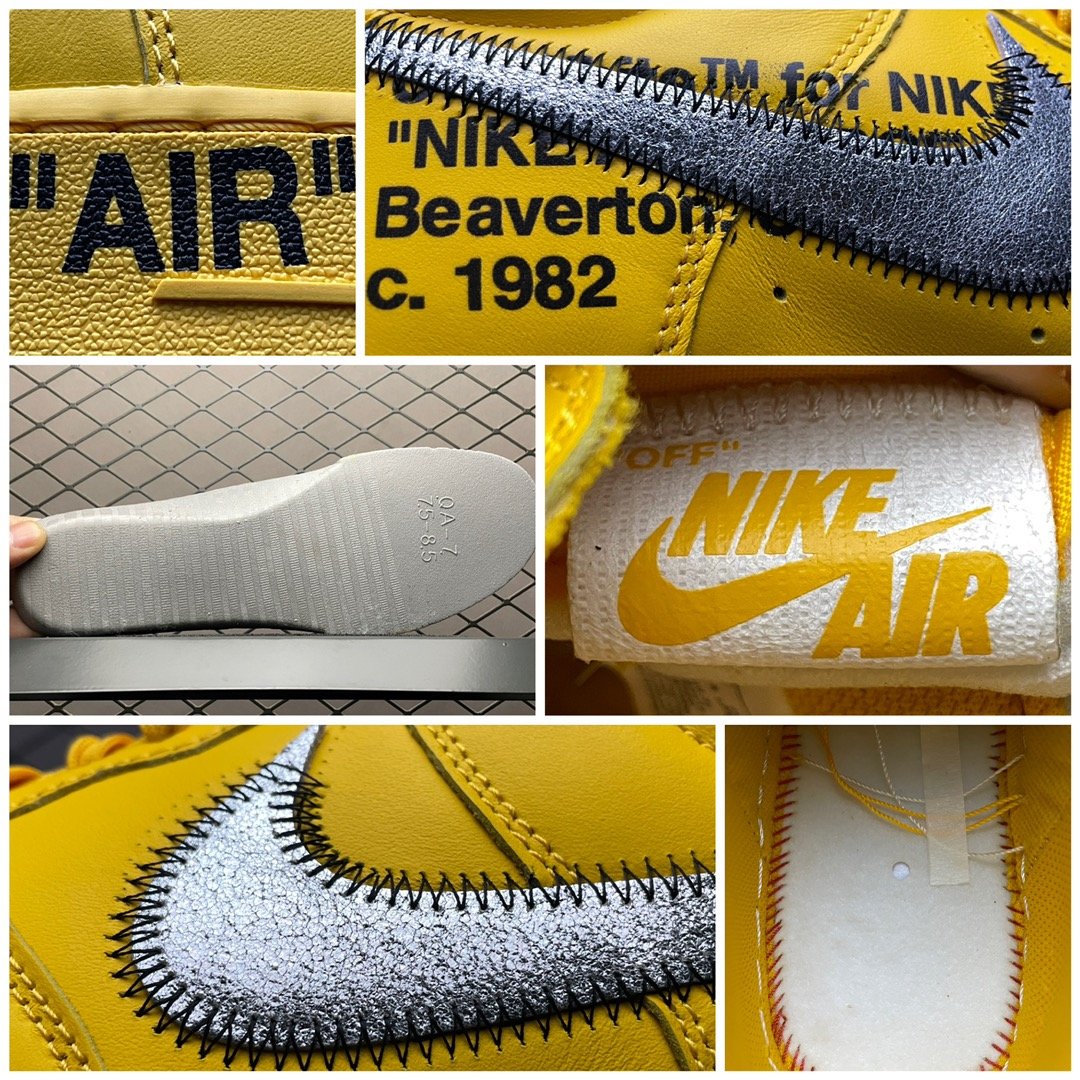 Replica OFF White Shoe Off-White X Nike Air Force 1University GoldOW DD1876-700 40-47