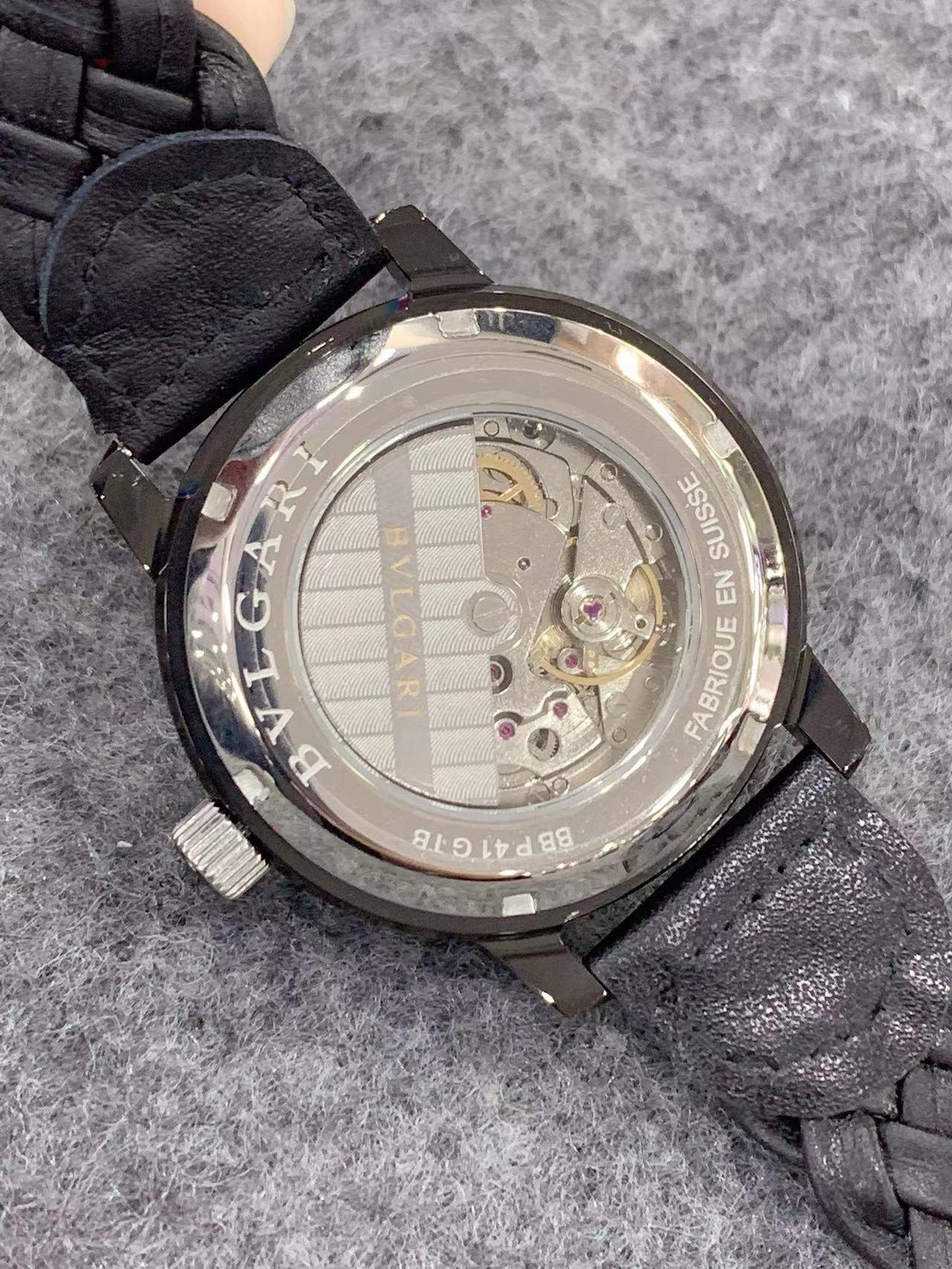 Replica BVLGARI 904l Stainless Steel Automatic Machine Watch 40MM