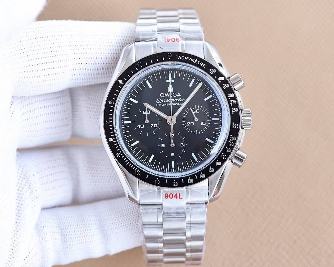 Replica OMEGA Speedmaster 904l Stainless Steel Quartzl Watch 44MM