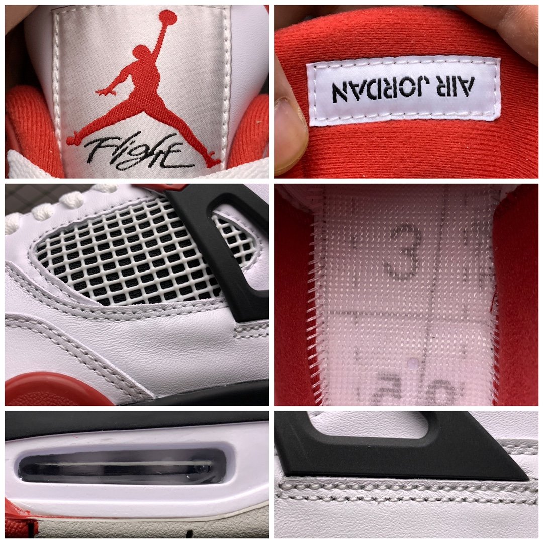 Replica Air Jordan Shoe Air Jordan 4 Fire Red AJ4 DC7770-160 40-47.5