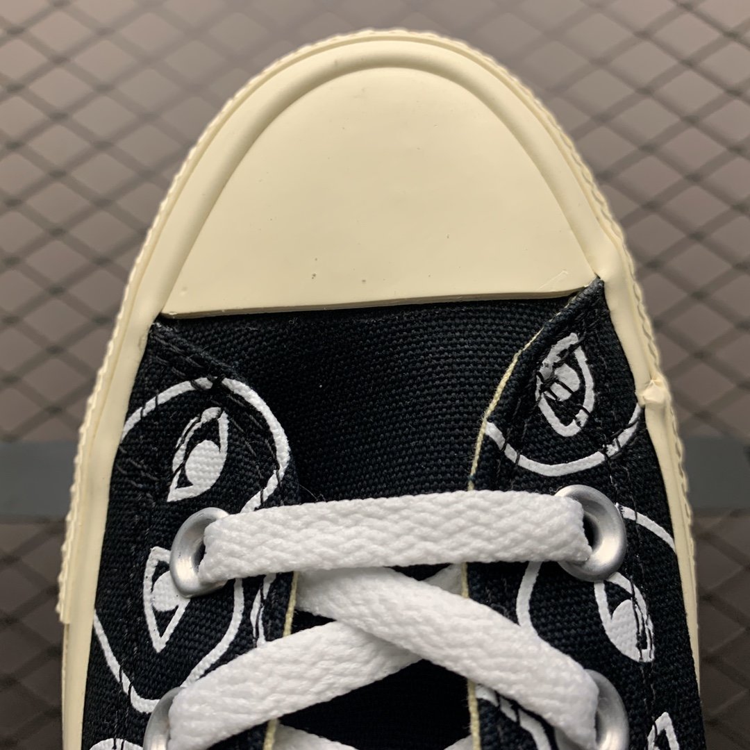 Replica Converse Shoe CDG x Converse CDG PLAY HIGH BLACK 35-44