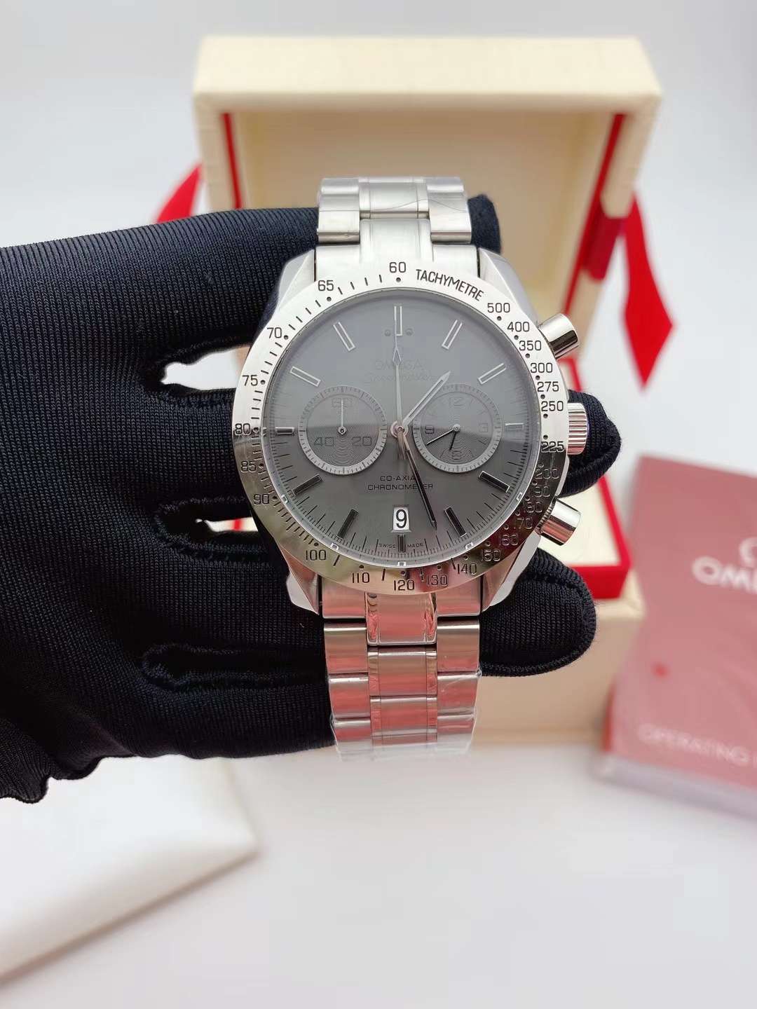 Replica OMEGA Speedmaster 904l Stainless Steel Quartzl Watch 44MM