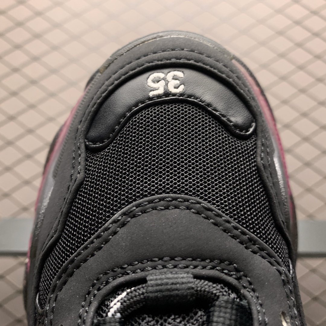 Replica Balenciaga Shoe Balenciaga Triple S 3.0 Black Purple 35-46