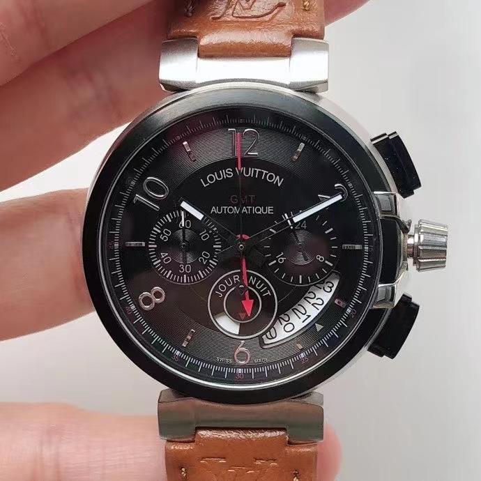 Replica LOUIS VUITTON LV 904l Stainless Steel Quartz Watch 43MM