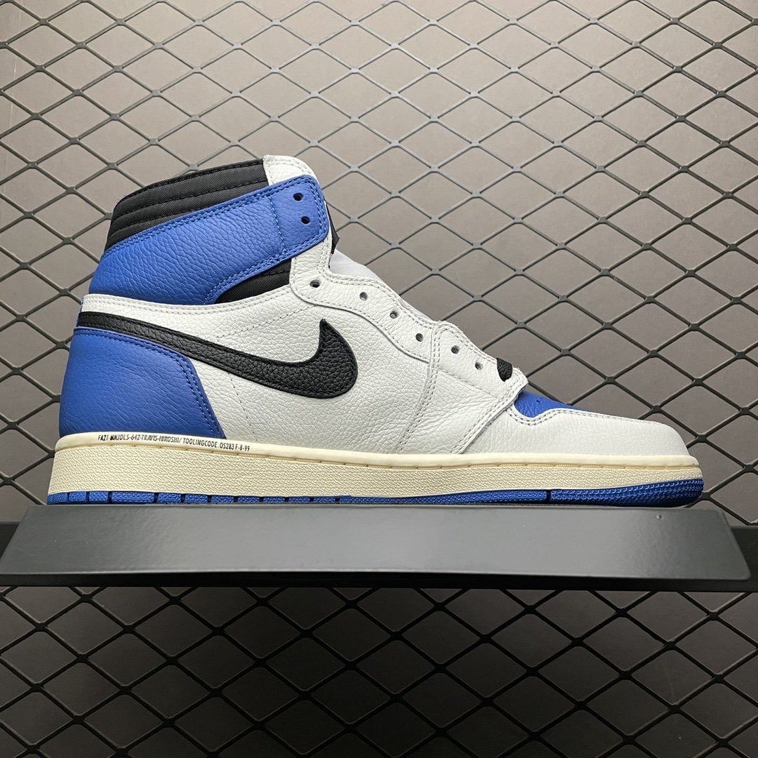 Replica Travis Scott Shoe Fragment x Travis Scott x Air Jordan 1Military Blue TSDH322