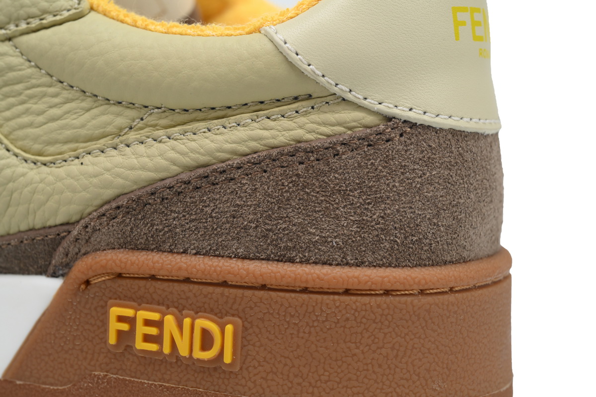 Replica Fendi Shoe Fendi Match Grey Yellow