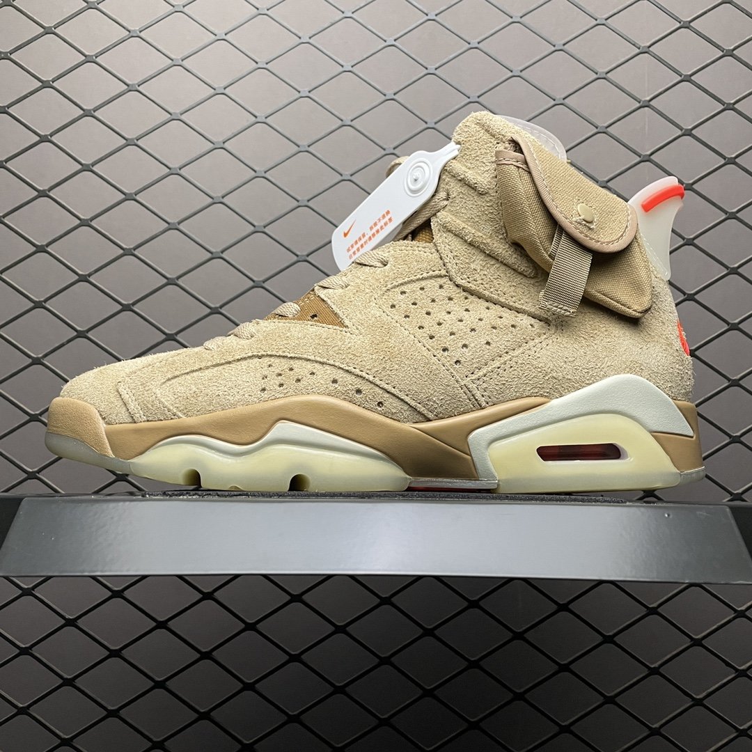 Replica Travis Scott Shoe Travis Scott Air Jordan 6 British Khaki AJ6 DH0690-200 40-47.5