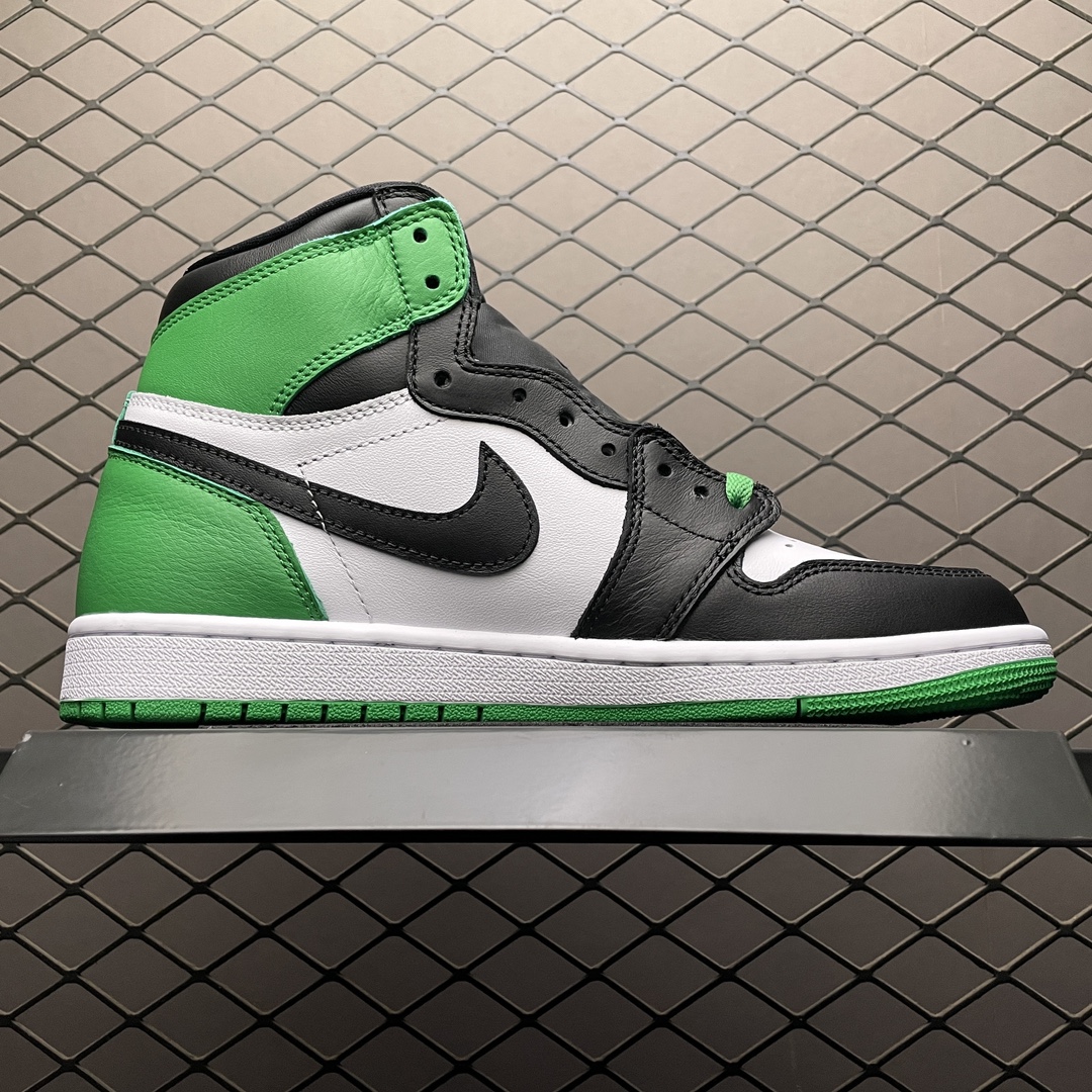 Replica Air Jordan Shoe Air Jordan 1 Black and Lucky GreenDZ5485-031 Size 40.5-47.5