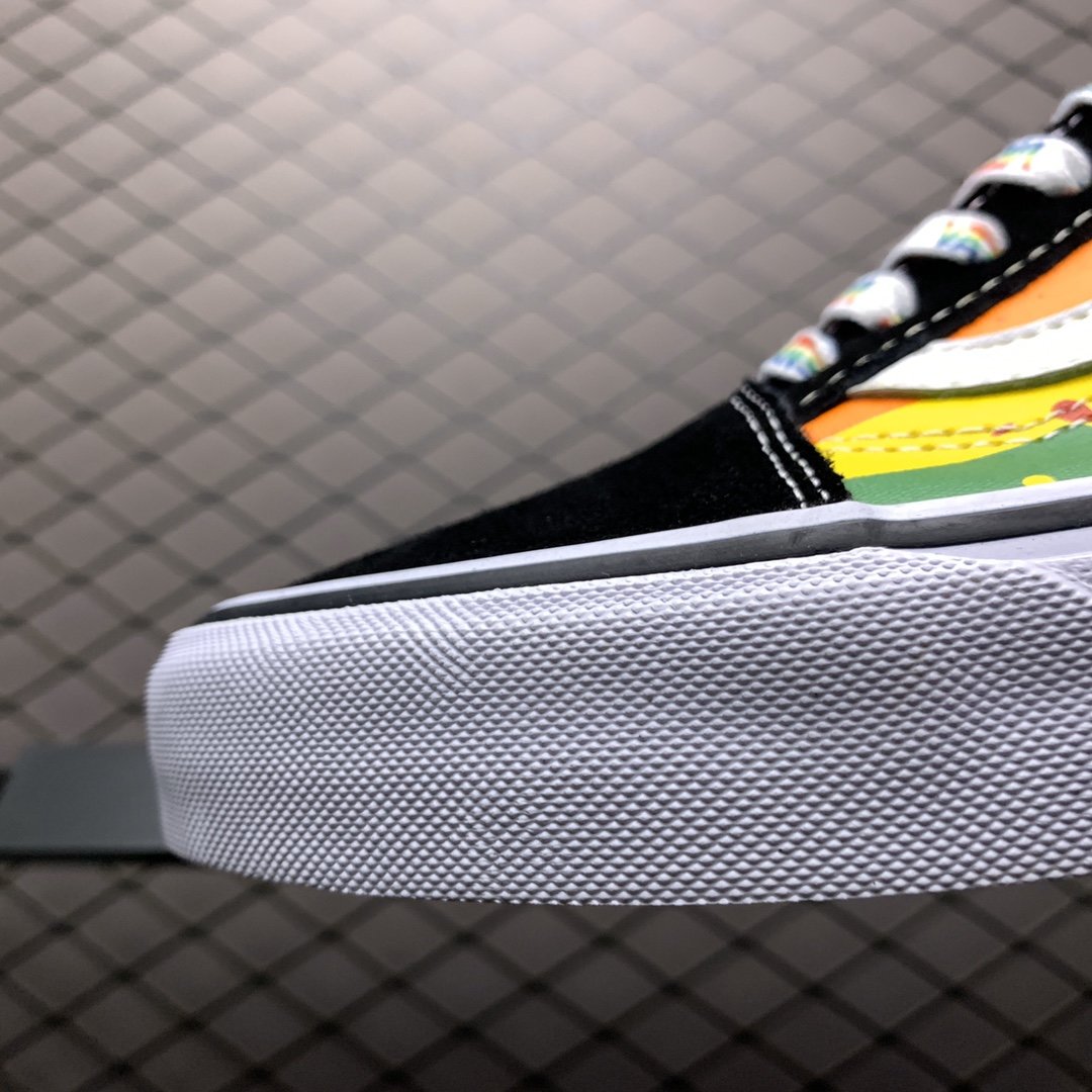 Replica Vans Shoe Vans Old Skool Low Black Rainbow Size 35-44