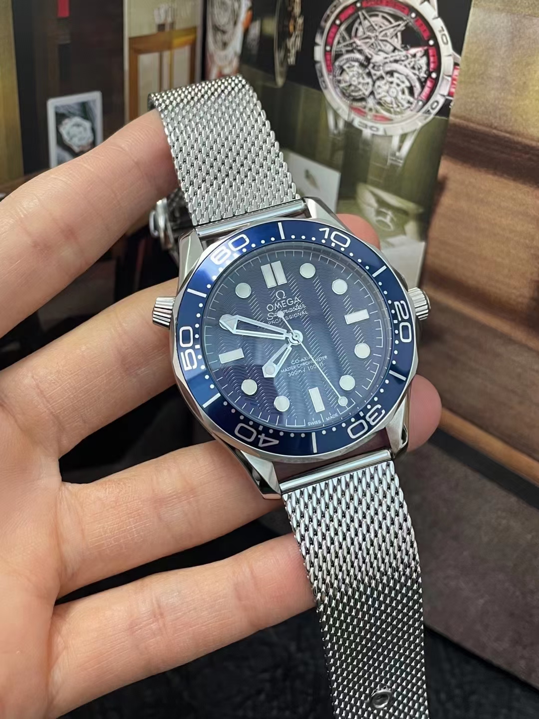 Replica OMEGA Seamaster 904l Stainless Steel Automatic Mechanical Watch 41MM
