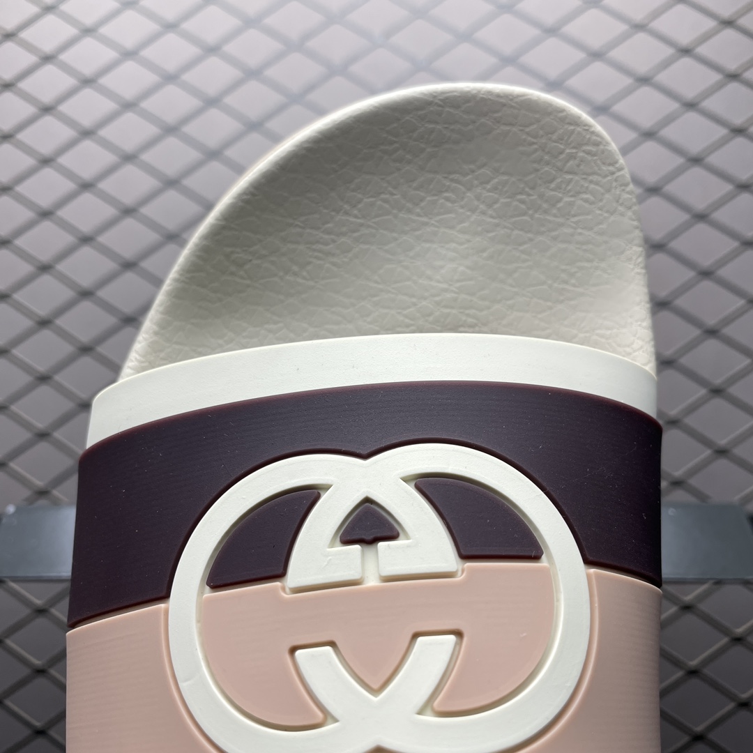 Replica GUCCI Shoe Gucci Slippers Beige Black Size 35-45