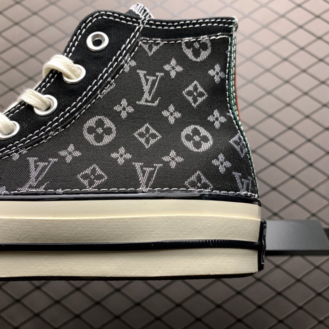 Replica Louis Vuitton Shoe Converse Chuck 1970S Hi LV Black Size 35-44