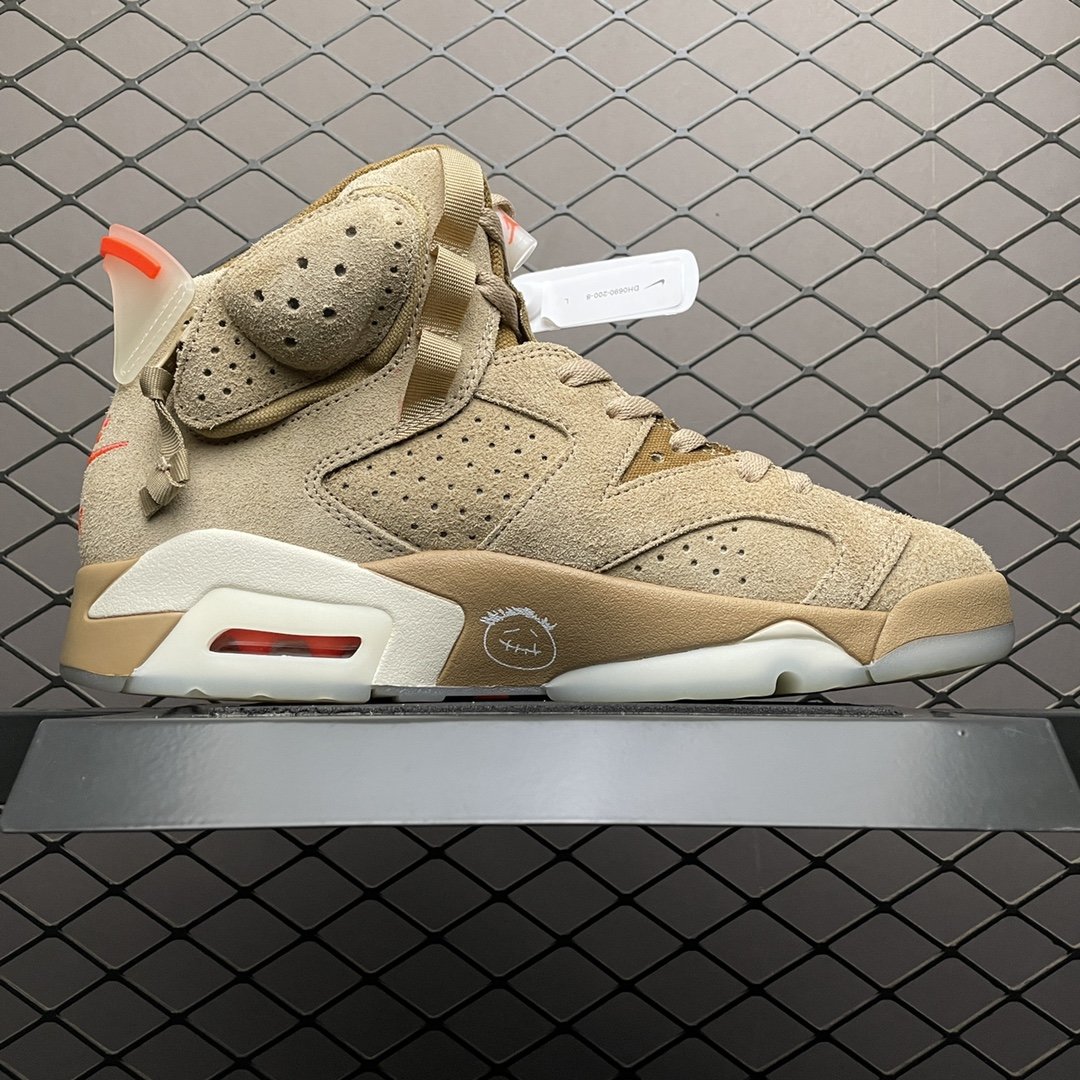 Replica Travis Scott Shoe Travis Scott Air Jordan 6 British Khaki AJ6 DH0690-200 40-47