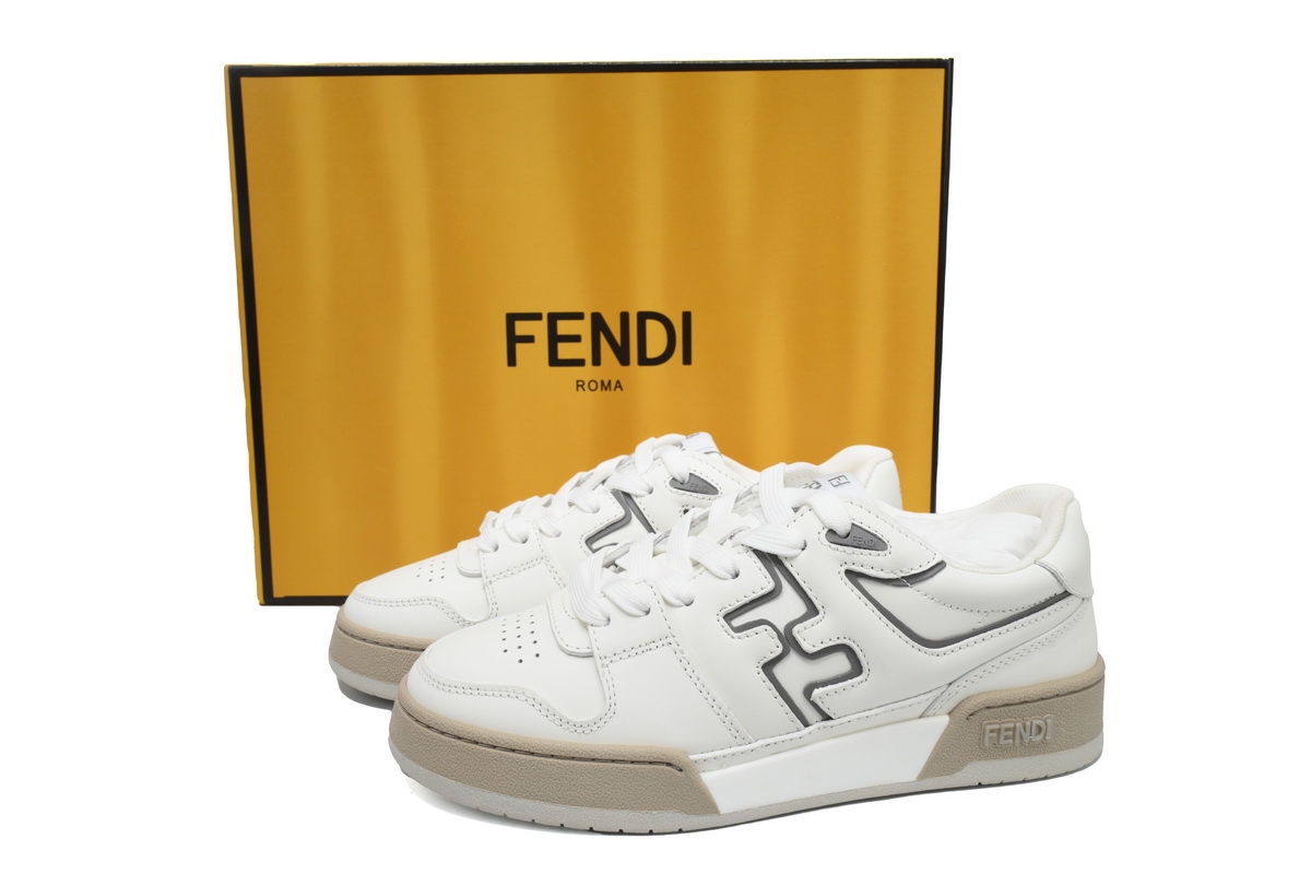 Replica Fendi Shoe Fendi Match White Silver