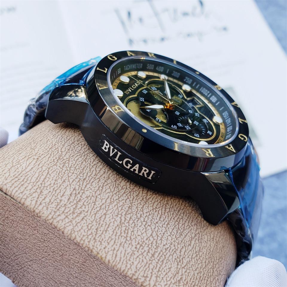 Replica BVLGARI 904l Stainless Steel Quartz Watch 45MM