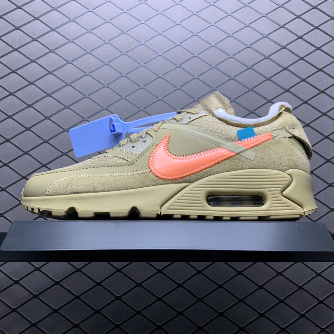 Replica OFF White Shoe OFF-White x Nike Air Max 90 OW AA7293-200 Size 36-46