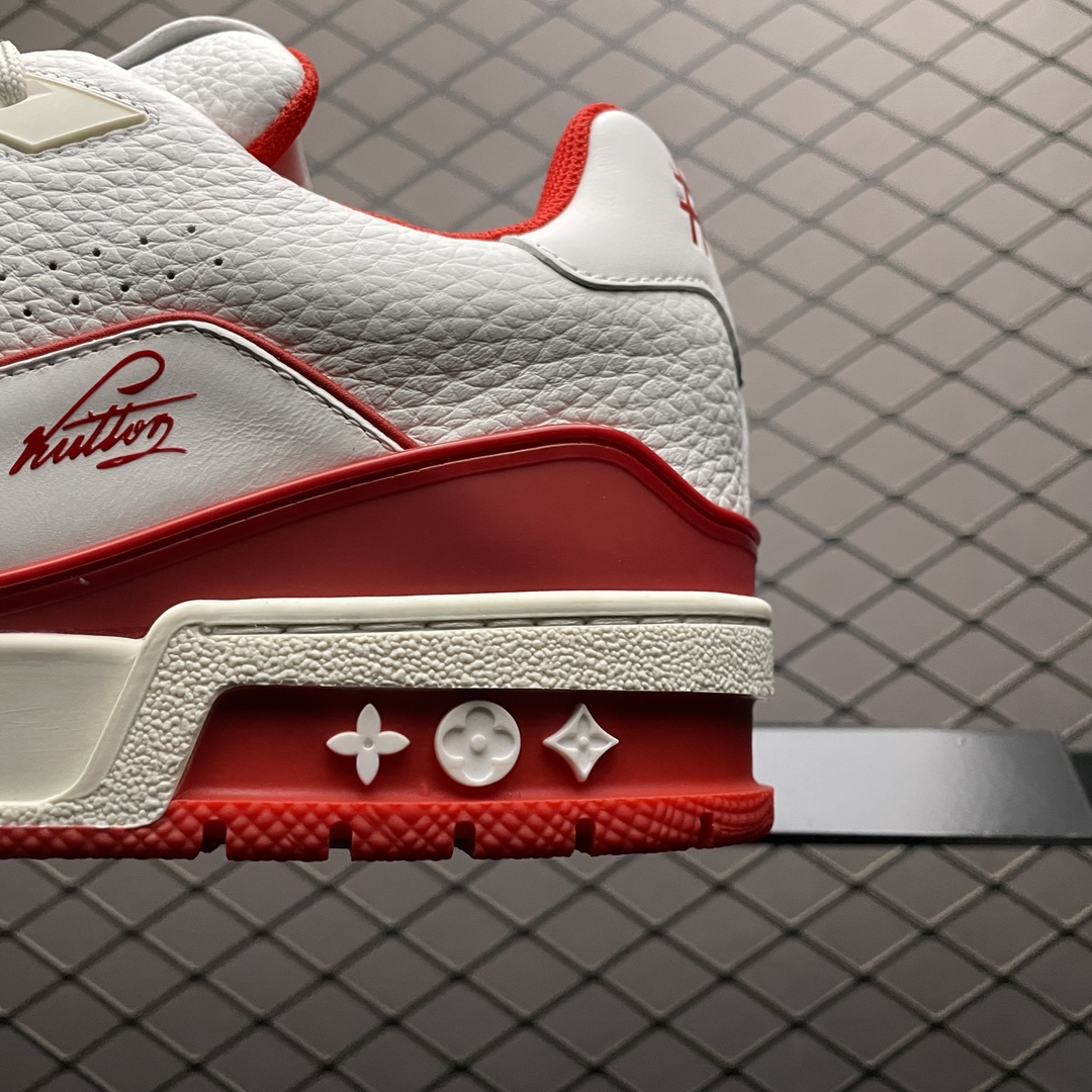 Replica Louis Vuitton Shoe Louis Vuitton LV Trainer Size 35-45 WhiteRed