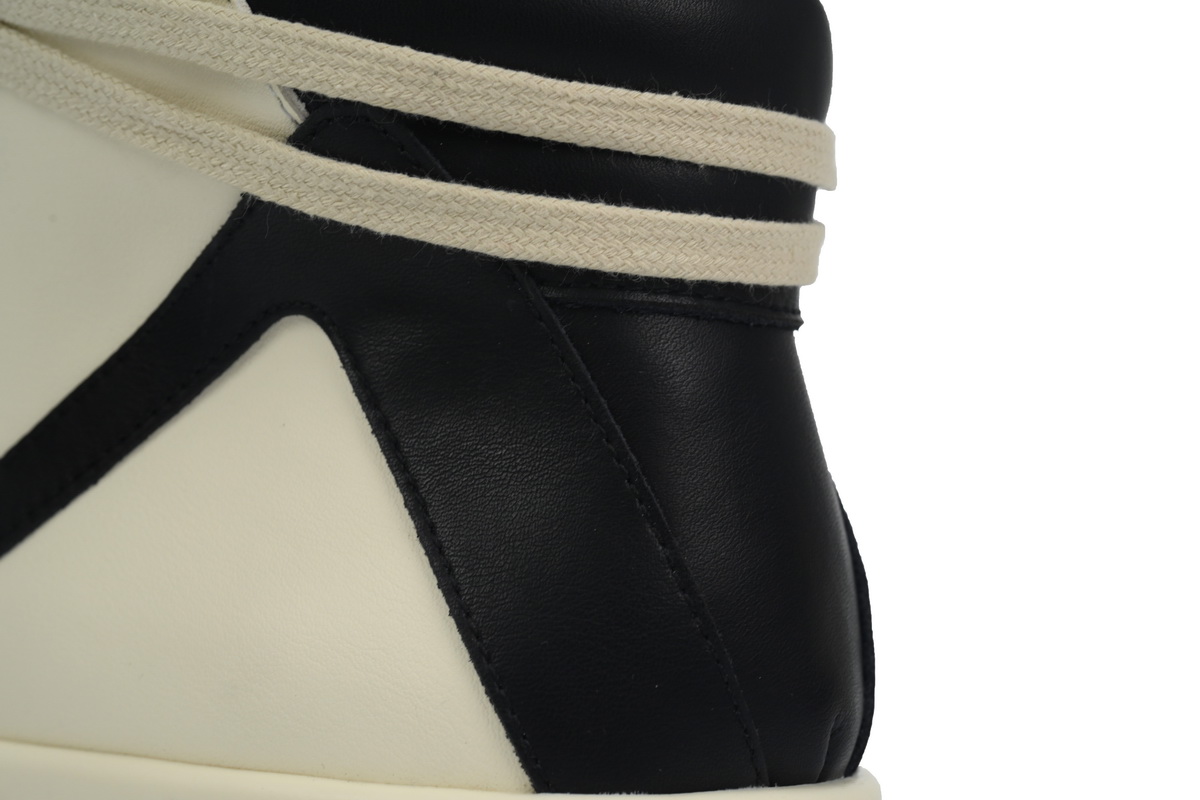 Replica Rick Owens Shoe Rick Owens Luxor Geobasket High ‘Milk Black’